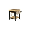 thumbnail image 7 of HomeStock Farmhouse Fresh Square Kitchen Island with Butcher Block Top, 30" W x 30" D x 36.38" H, Black/Natural, 4 Utensil Hooks, and Adjustable Glides, 7 of 7
