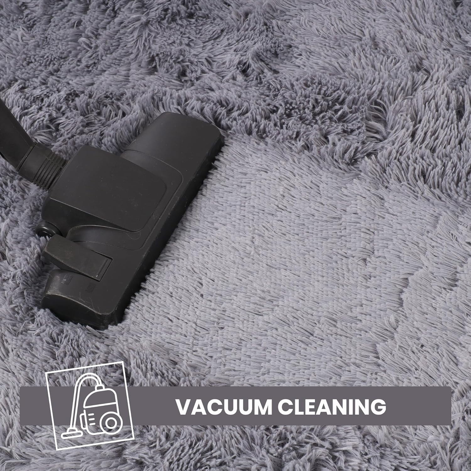 Ameha Shaggy Rug 4x6ft Ultra Soft Comfy Large Fluffy Rugs Non-Slip For Teen Adults Apartment Bedroom Home Decor Gray