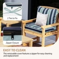 thumbnail image 4 of 25.5 x 25.5 Waterproof Outdoor Deep Seat Cushion for Patio Furniture Cushion Replacement, Mid Back, Set of 4, Wide Stripes Blue, 4 of 8