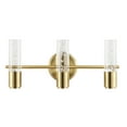 thumbnail image 5 of JONATHAN Y Bolha 18" 3-Light Minimalist Modern Bubble Acrylic/Iron Integrated LED Vanity Light, Brass Gold, 5 of 9