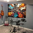 thumbnail image 3 of Cool Music Guitar Themed Tapestry Gifts, Rock and Roll Musical Tapestry Wall Hanging for Men Boys Bedroom, Hippie Party Decorations Tapestries Poster College Dorm Home Decor 90X70Inches, 3 of 4