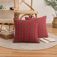 thumbnail image 3 of Rosnek 2 Pack Christmas Plaid Throw Pillow Covers, Scottish Tartan Decorative Cushion Case for Farmhouse Home Holiday Decor, 18''x 18'', 3 of 7