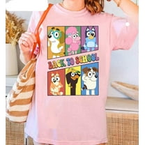 Bluey Back To School Comfort Colors Unisex T-shirt, Bluey Bingo Friends Shirt, Happy First Day of School Blue Dog