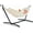 Black Frame- Beige Lace, variant on Chenshuoo Hammocks 9FT Double Hammock with Sturdy Steel Stand and Durable Fabric, Camping Lace Hammocks Include Portable Carrying Case, 450 LBS Capacity