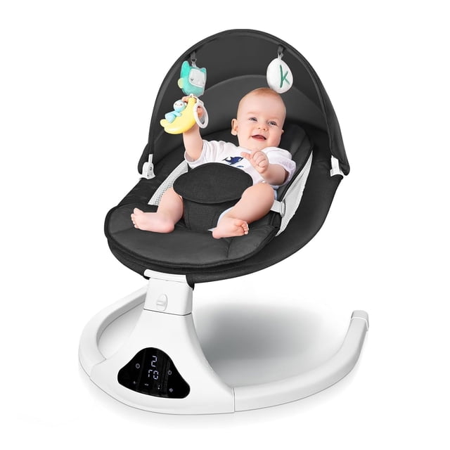 Columpio eléctrico para bebés RIVIPLOU portátil con control remoto