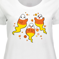thumbnail image 4 of Inktastic Candy Corn Ghosts for Halloween Women's Plus Size T-Shirt, 4 of 5