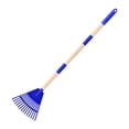thumbnail image 4 of DYNWAVECA Garden Rake Leaf Rake Children Adults Sturdy Lawn Garden Tool 3 Sections for Camping Trips Outdoor Grass Raking Seasonal Work Blue, 4 of 9
