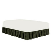 The Great American Store Premium 1800 Series Brushed Microfiber Easy Fit Gathered Style Ruffled Bed Skirt - 19 Inch Drop Length (Expanded Queen Size, Solid Ash Grey) - Covers Bed Legs & Frame
