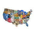thumbnail image 1 of Past Time Signs (PS044) License Plate USA Map Die-Cut Steel Sign 25" x 16", 1 of 2