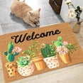 thumbnail image 4 of Front Door Rugs Indoor Entrance Coir Door Mats Cute Doormat Waterproof Summer Outdoor Rug Non Slip Doormat Easy to Clean Perfect for Indoor and Outdoor Use, 16x24 Inch Green Plant Pattern, 4 of 6