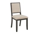 thumbnail image 3 of Weston Home Alta Wood Finish Cream Boucle Fabric Dining Chair, Set of 2, Black Oak, 3 of 8