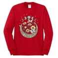 thumbnail image 2 of Wild Bobby I Only Told The Moon, Moon Phases Daisies and Butterflies Vintage Men Long Sleeve Shirt, Red, 3X-Large, 2 of 6