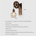 thumbnail image 2 of Yuarrent Retro Industrial Styles Light Shade Hierro forjado Polea de elevación Lámpara de pared Accesorio para sala de estar Corredor Bares Cafe E27 (No Iluminación navideña Yuarrent HA017154-00, 2 of 6