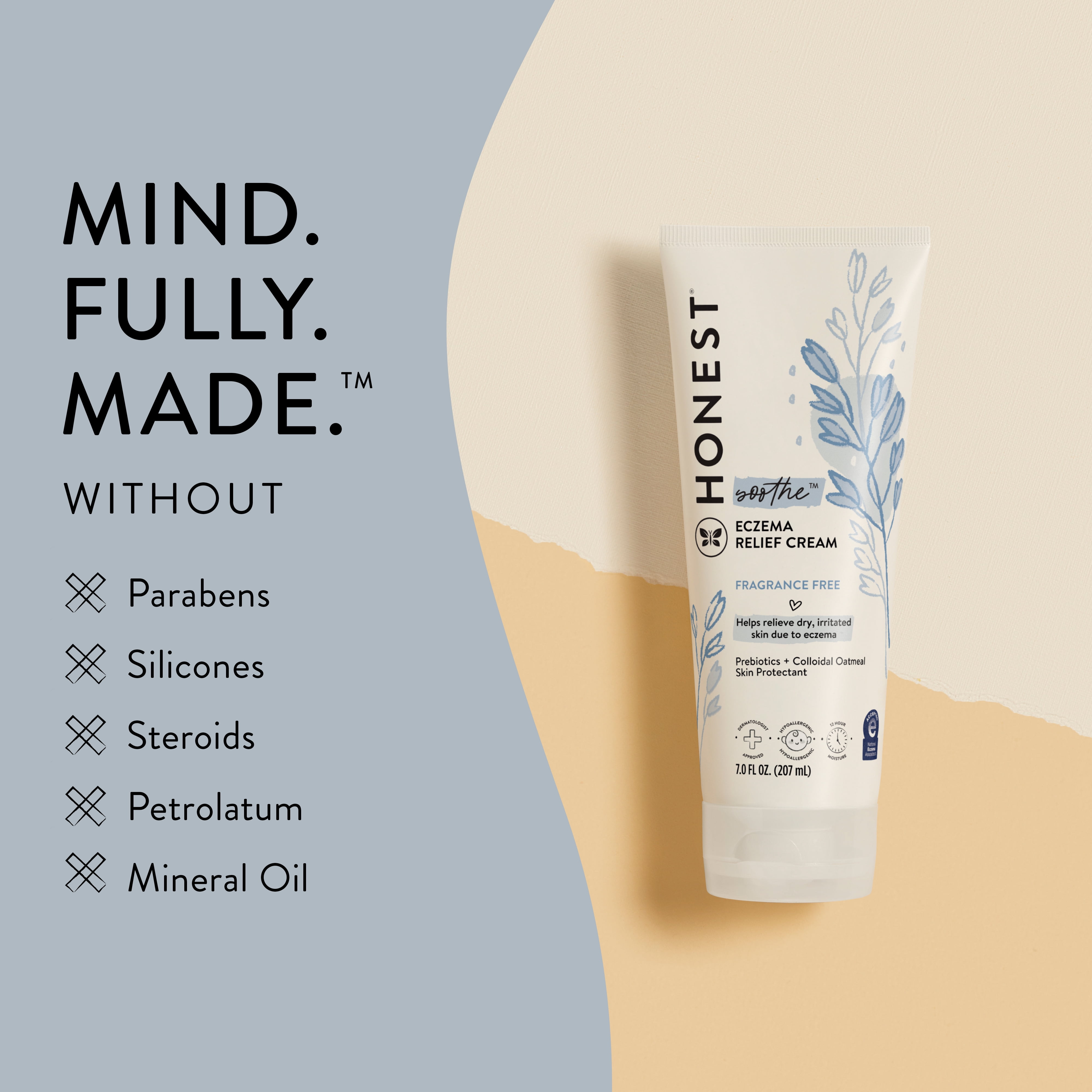 (2 pack) The Honest Company Eczema Relief Cream 7 oz