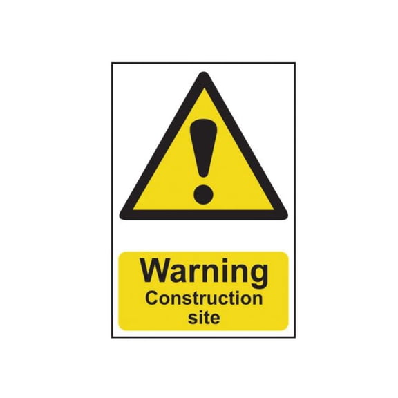 Scan - Warning Construction Site - PVC 200 x 300mm