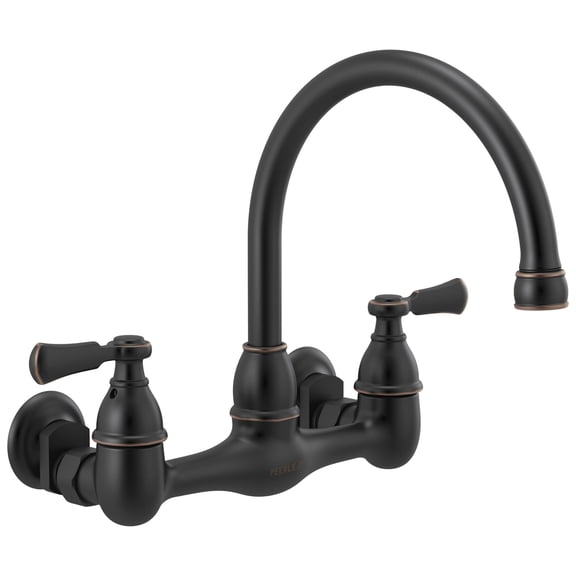 Peerless P2765lf Elmhurst 1.5 GPM Wall Mounted Bridge Kitchen Faucet - Bronze