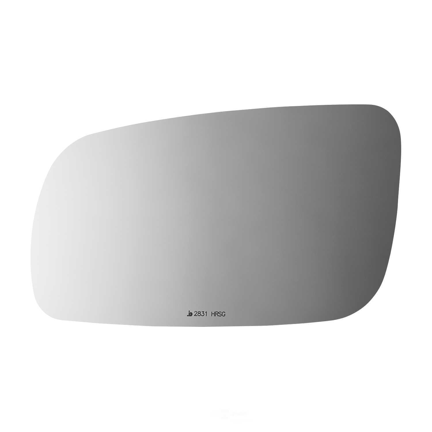 Burco Side View Mirror Replacement Glass with Motor Mount Plate - Clear Glass - 2831HRSG
