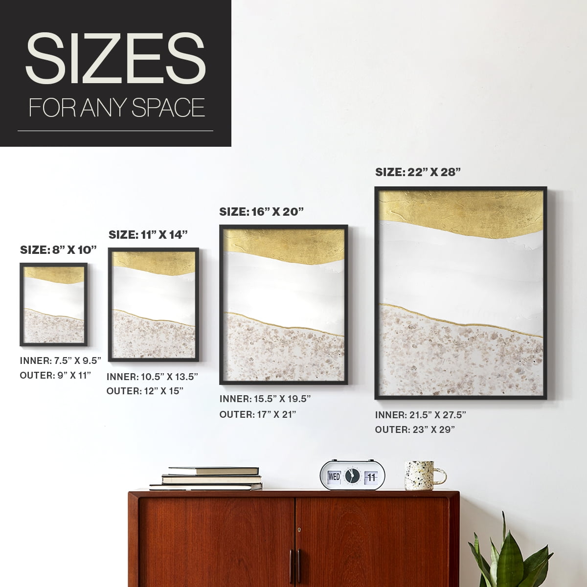 Whitestone I Framed Print in Black Solid Wood 22 x 28 Framed Print