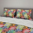 thumbnail image 2 of Garden Art Comforter & Sham Bedding Set, Abstract Romantic Bouquet of Doodle Style Flowers with Coming of the Spring, 3 pcs Duvet Set Microfiber Filling Quilt, 5 Sizes, Multicolor, by Ambesonne, 2 of 4
