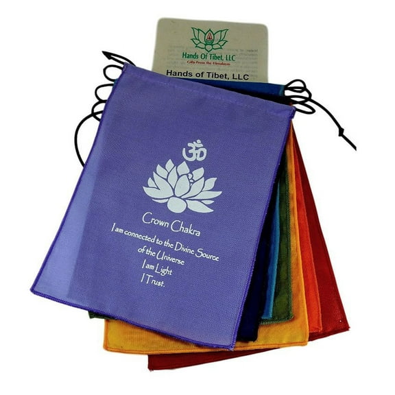 Small Seven Chakra Prayer Flags