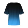 thumbnail image 4 of Htigea Plus Size Womens T-Shirts Gradient Color V-Neck Short Sleeve Tops Summer Tunic Tee Casual Comfortable Daily Tshirt Black XXXL, 4 of 8