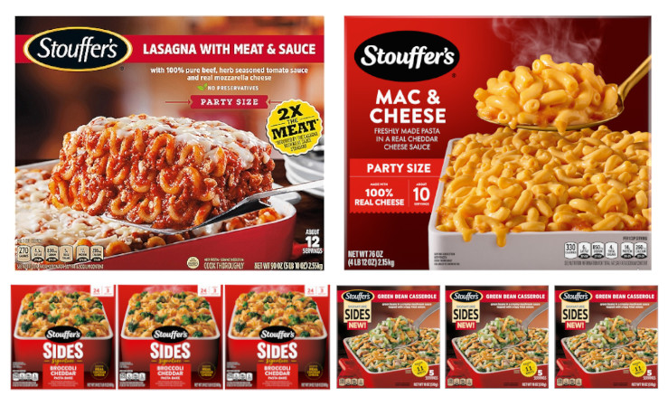 Stouffer's Team Dinner Bundle (1 Stouffer's Lasagna, 1 Stouffer's Mac & Cheese, 3 Stouffer's Broccoli Cheddar Pasta Bake, 3 Stouffer's Green Bean Casserole)