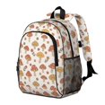 thumbnail image 2 of Mushroom and Flower White Pattern Backpack for School, Cute School Bag with Adjustable Shoulder Straps and Padded Back, 15"x11.42"x5.5", 2 of 4