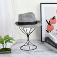 thumbnail image 6 of Metal Hat Display Stand 2 Pack Tabletop Wig Rack Modern Closet Holder for Baseball Cap, Fedora Hat, Cowboy Hat  Black, 6 of 6