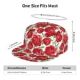 thumbnail image 6 of Balery Baseball Cap Flat Bill Hats for Men Adjustable Size for Running Workouts and Outdoor Activities All Seasons Dad Hat(Rose Flowers ), 6 of 9