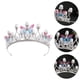 thumbnail image 3 of EeaseMX 1 diadema con corona para niña, accesorio para el pelo (plateado), 3 of 8