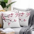 thumbnail image 2 of Waterproof Throw Pillow Covers Set of 2, 16x16 Inch Cherry Blossoms Decorative Pillowcases Outdoor Pillow Slip Cushion Covers Set for Couch Tent Pink Pastoral Modern Gradient Spring, 2 of 7