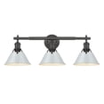 thumbnail image 2 of Orwell 3-Light Vanity Light in Matte Black with Dusky Blue, 2 of 3