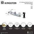 thumbnail image 5 of Kingston FB112 Americana Two-Handle 4-Hole 8" Centerset Kitchen Faucet with Side Sprayer in Polished Chrome, 5 of 5