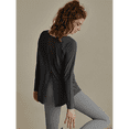thumbnail image 4 of Long Sleeve Workout Tops for Women Athletic UPF 50+ Sun Rash Guard Shirts Running SPF Gym Quick Dry Clothes Black S, 4 of 7