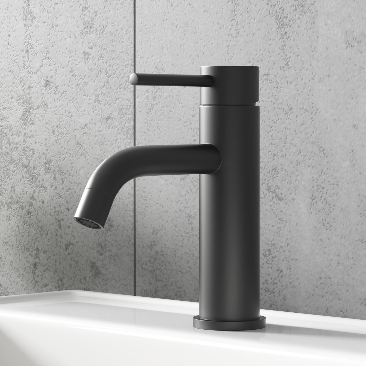 YZZY Brass Bathroom Faucet Black Single Hole Vanity Sink Faucet Modern Single Lever Handle Bathroom Basin Faucet