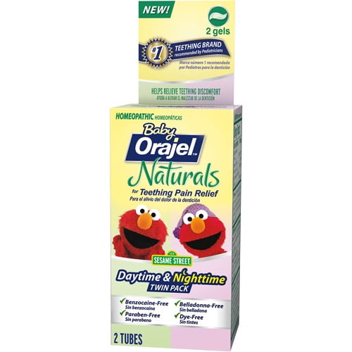 Baby Orajel Naturals Daytime &amp; Nighttime Teething Gel Twin