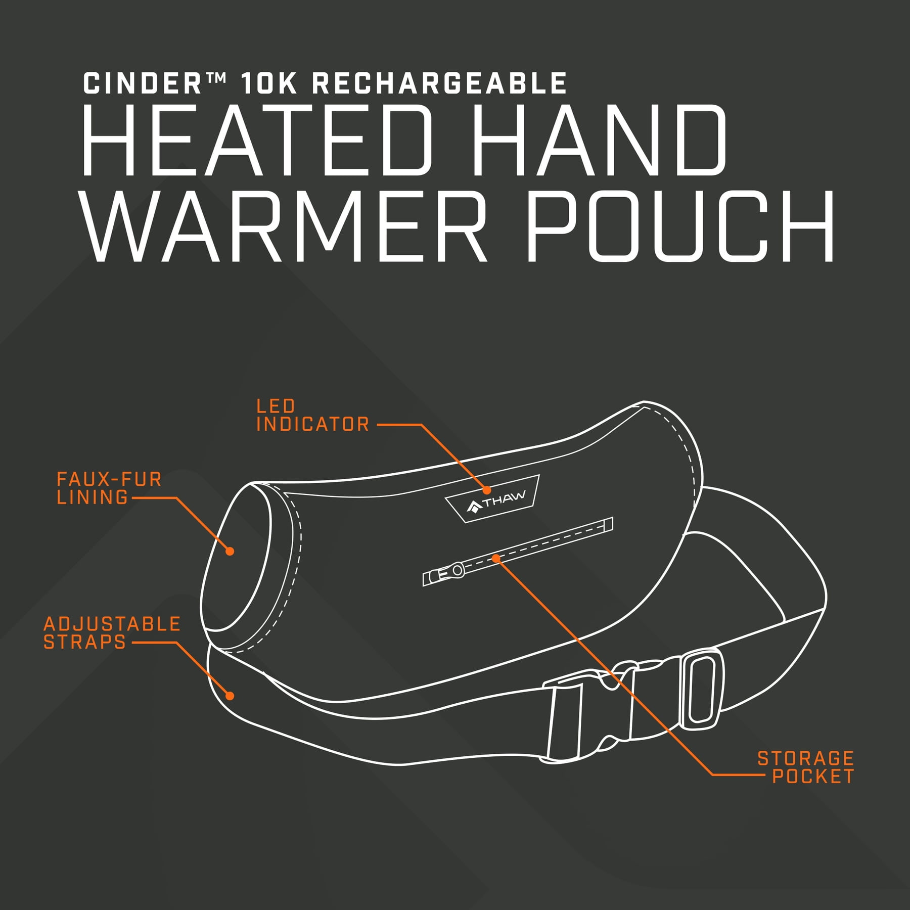 THAW Heated Hand Warmer Pouch - 00044435919407