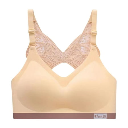 LARUYEKO Lace Back Bralette for Women Wireless Seamless Bra Breathable Pullover Design Full Coverage Lift and Support No Show Underwear for All Day Comfort Womens Lace Bodysuit Tate Top Wait Sweat