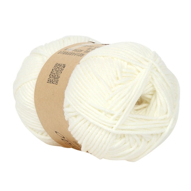 Lolmot 1Pc 50G Chunky Colorful Hand Knitting Baby Milk Cotton Crochet  Knitwear Wool A
