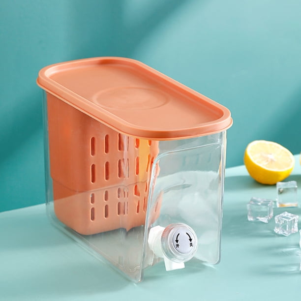 Hervidor De Agua Fría Dispensador de bebidas de 3,6 l fácil de limpiar cubo de zumo de fruta de limón vasos de cocina Hugtrwg Libre de BPA
