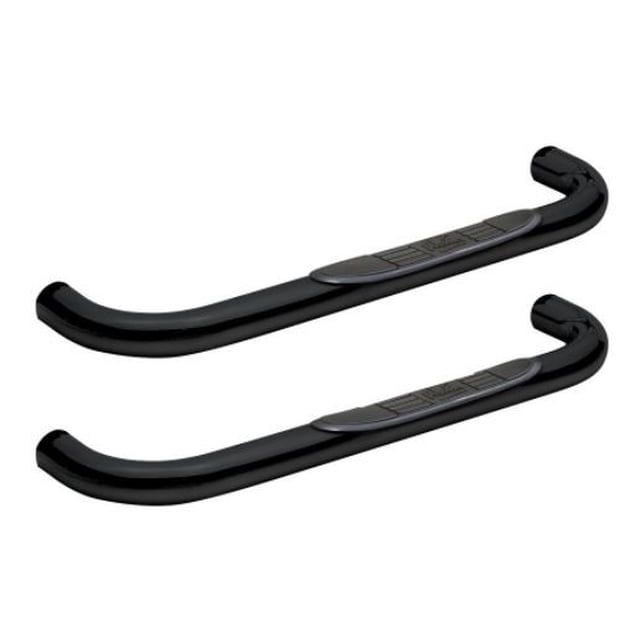 Westin Automotive Nerf Bar 25-1325 Signature; With Step Pads; 3 Inch Round Bent; Powder Coated; Black; Galvanized Mild Steel; Without End Caps; Rocker Panel Mount