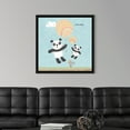 thumbnail image 2 of Kids Nursery Art Pastel Muted "Rainbow Panda" White Float Frame Canvas Art - 30x30, 2 of 5