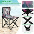 thumbnail image 4 of YAZAOO Camping Chairs Modern Fluffies Joy Pattern Folding chair, 4 of 8