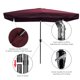 thumbnail image 4 of Yescom 10x6.5ft (2x3m) Rectangle Aluminum Patio Umbrella with Valance Sunshade Crank Tilt Market Garden Yard Wine Red, 4 of 9
