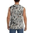 thumbnail image 4 of Balery Leopard And Zebra Camisetas sin mangas para hombre, absorbe la humedad y protege contra el mal olor.-Small, 4 of 7
