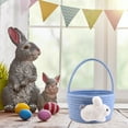 thumbnail image 5 of geerera Easter Cotton Rope Storage Basket With Handles, Convenient Bunny Storage Basket,Easter Eggs Hunt Baskets,Desktop Storage Basket,for Girls, Boys, Toddler, Babies,5x8inch, 5 of 6