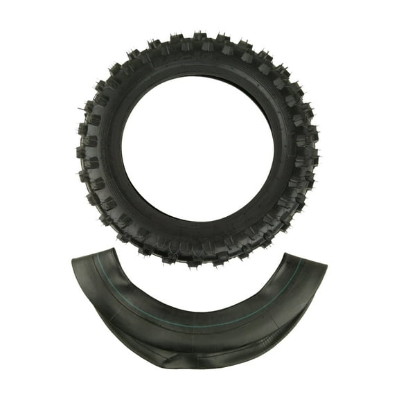 Fixrightpro 2.50-10 Off Road Tread Dirt Bike Tire & Inner Tube Front/Rear, 1x tire 1x tube