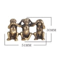 thumbnail image 2 of Small Monkey Statue Brass Monkey Figurine House Decoration Animal Figurines, 2 of 12