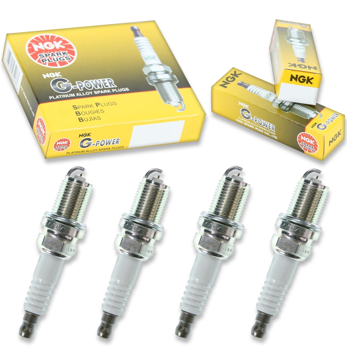 4 pc NGK 7090 G-Power Spark Plugs for 3034 3412 3412-2 3436 3436-2 3980 41-800 4202 4503 4507 4701 6702 6726 6730 696202 AGSP32FSM AP3924 FR7DPP30T FR8DPP30T FR8DPP30X FR8DPX IK16TT PK16TT PQ16TT