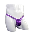 thumbnail image 2 of iOPQO Men's underwear Men's Comfortable Patent Leather Briefs Purple One Size, 2 of 4